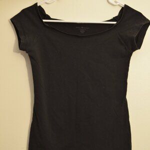Brandy Melville Scoop Neck Black Tee